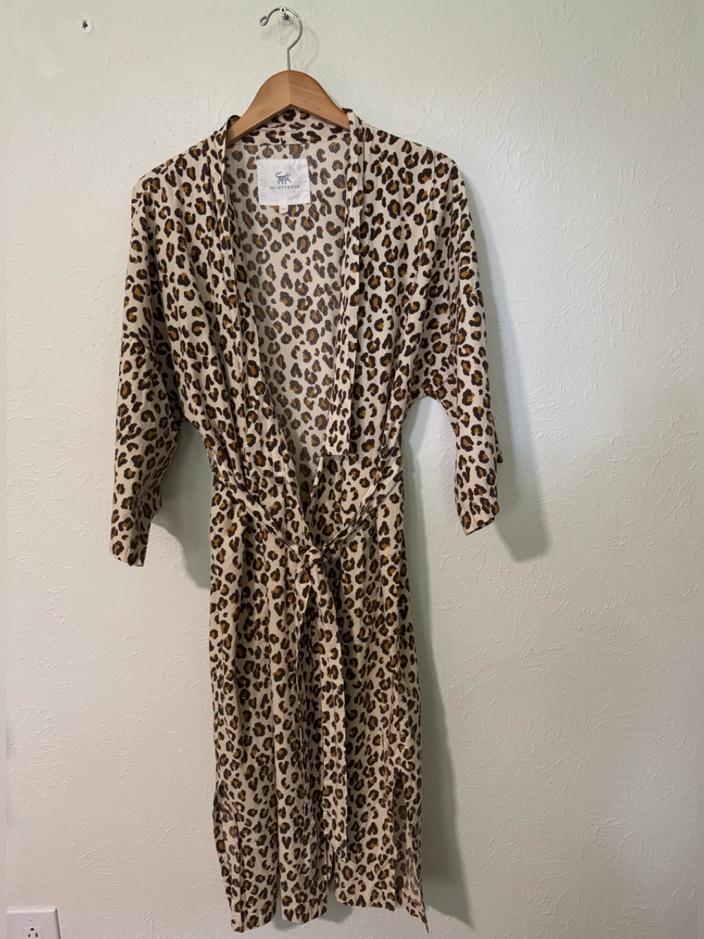 Printfresh Leopard Print Robe Size L